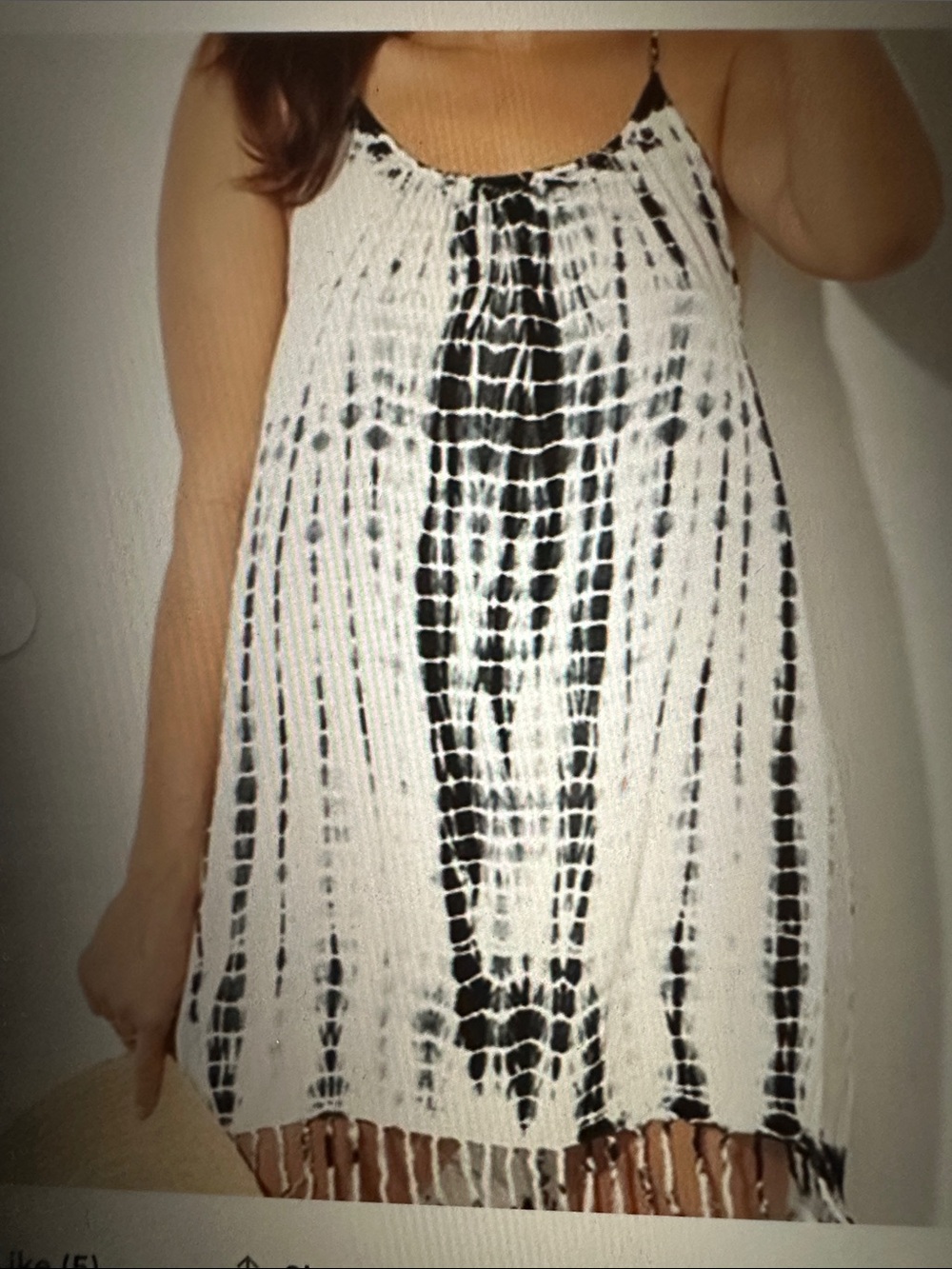 Swimsuits for All “Hannah” Black/White Tie-Dye Beach Cover-Up, size 14/16